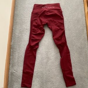 Alphalete Leggings - Burgundy Red